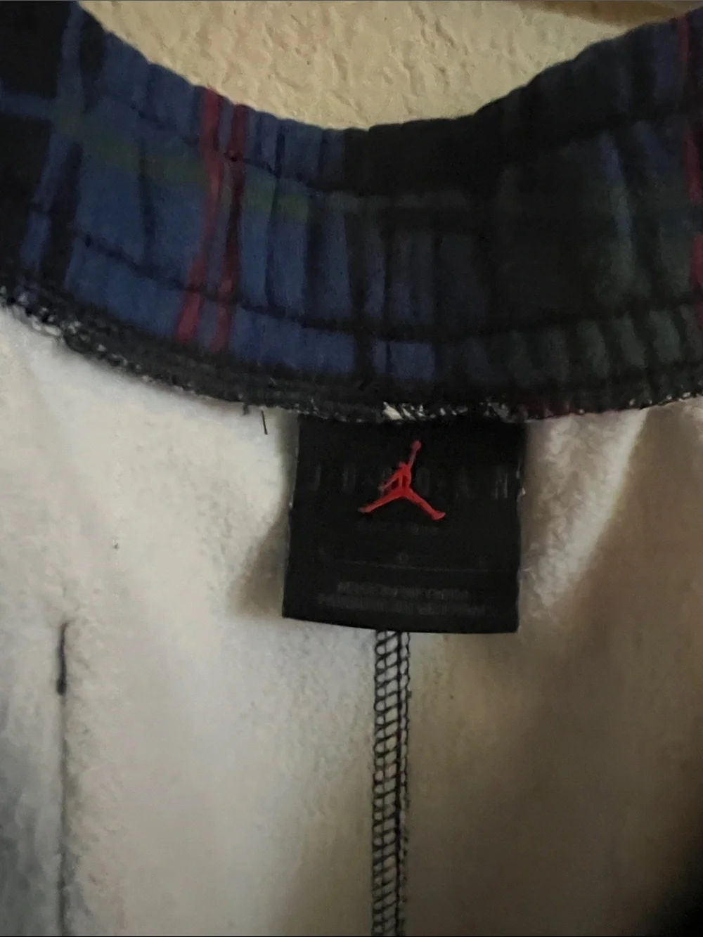 Jordan Men's Navy, Green & Black Plaid Jogger Sweatpants